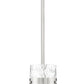 Z-Lite Fontaine 7002P5-ROD-BN 1-Light Brushed Nickel Frame Clear Waterglass Glass Shade Pendant Light