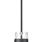 Z-Lite Fontaine 7002P5-ROD-MB 1-Light Brushed Nickel Frame Clear Waterglass Glass Shade Pendant Light