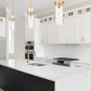 Z-Lite Fontaine 7002P5-ROD-RB 1-Light Rubbed Brass Frame Clear Waterglass Glass Shade Pendant Light