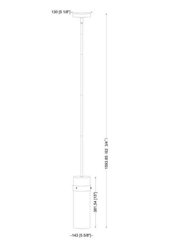 Z-Lite Fontaine 7002P5-ROD-RB 1-Light Rubbed Brass Frame Clear Waterglass Glass Shade Pendant Light