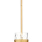 Z-Lite Fontaine 7002P5-ROD-RB 1-Light Rubbed Brass Frame Clear Waterglass Glass Shade Pendant Light
