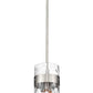 Z-Lite Fontaine 9" 3-Light Brushed Nickel Pendant Light With Clear Glass Shade
