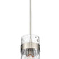 Z-Lite Fontaine 9" 3-Light Brushed Nickel Pendant Light With Clear Glass Shade