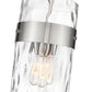 Z-Lite Fontaine 9" 3-Light Brushed Nickel Pendant Light With Clear Glass Shade