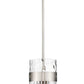 Z-Lite Fontaine 9" 3-Light Brushed Nickel Pendant Light With Clear Glass Shade