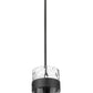 Z-Lite Fontaine 9" 3-Light Matte Black Pendant Light With Clear Glass Shade