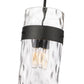 Z-Lite Fontaine 9" 3-Light Matte Black Pendant Light With Clear Glass Shade