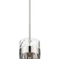 Z-Lite Fontaine 9" 3-Light Polished Nickel Pendant Light With Clear Glass Shade