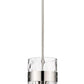 Z-Lite Fontaine 9" 3-Light Polished Nickel Pendant Light With Clear Glass Shade