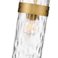 Z-Lite Fontaine 9" 3-Light Rubbed Brass Pendant Light With Clear Glass Shade