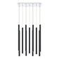 Z-Lite Forest 10" W x 24" 4-Light LED Chrome Chandelier With Steel Matte Black Shade