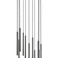 Z-Lite Forest 11-Light LED-Integrated Matte Black Steel Chandelier