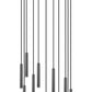 Z-Lite Forest 11-Light LED-Integrated Matte Black Steel Chandelier
