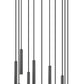 Z-Lite Forest 11-Light LED-Integrated Matte Black Steel Chandelier