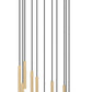 Z-Lite Forest 11-Light LED-Integrated Modern Gold Steel Chandelier
