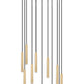 Z-Lite Forest 11-Light LED-Integrated Modern Gold Steel Chandelier