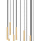 Z-Lite Forest 11-Light LED-Integrated Modern Gold Steel Chandelier
