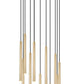 Z-Lite Forest 11-Light LED-Integrated Modern Gold Steel Chandelier