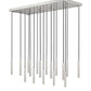 Z-Lite Forest 17-Light LED-Integrated Brushed Nickel Steel Linear Chandelier