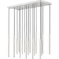 Z-Lite Forest 17-Light LED-Integrated Brushed Nickel Steel Linear Chandelier