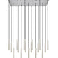 Z-Lite Forest 17-Light LED-Integrated Brushed Nickel Steel Linear Chandelier