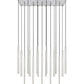 Z-Lite Forest 17-Light LED-Integrated Brushed Nickel Steel Linear Chandelier