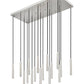 Z-Lite Forest 17-Light LED-Integrated Brushed Nickel Steel Linear Chandelier