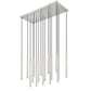 Z-Lite Forest 17-Light LED-Integrated Brushed Nickel Steel Linear Chandelier