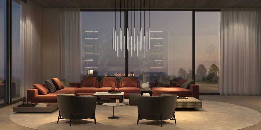 Z-Lite Forest 17-Light LED-Integrated Brushed Nickel Steel Linear Chandelier