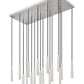 Z-Lite Forest 17-Light LED-Integrated Brushed Nickel Steel Linear Chandelier
