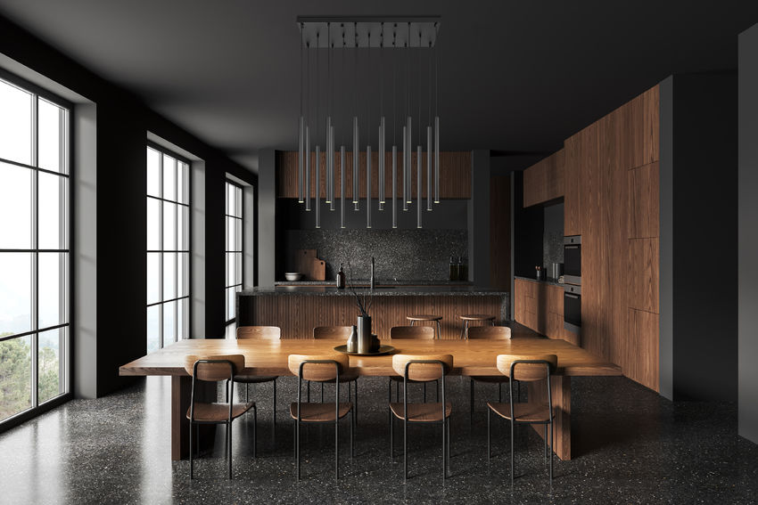 Z-Lite Forest 17-Light LED-Integrated Matte Black Steel Linear Chandelier