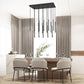 Z-Lite Forest 17-Light LED-Integrated Matte Black Steel Linear Chandelier