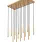 Z-Lite Forest 17-Light LED-Integrated Modern Gold Steel Linear Chandelier