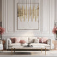 Z-Lite Forest 17-Light LED-Integrated Modern Gold Steel Linear Chandelier