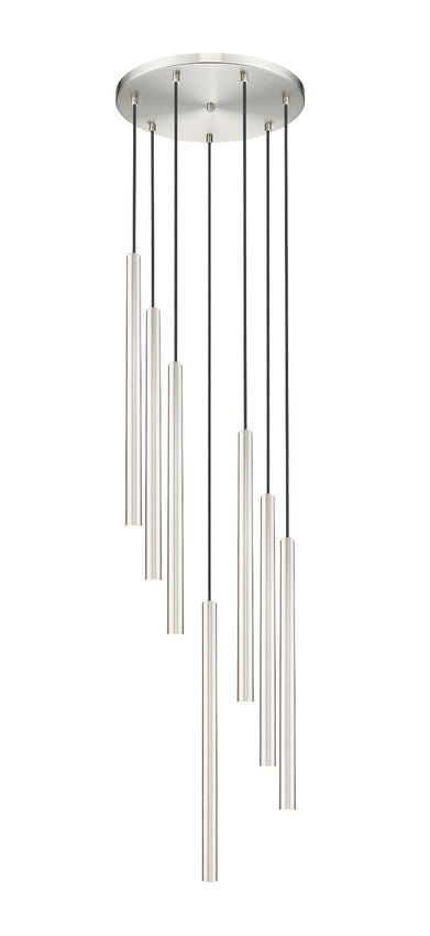 Z-Lite Forest 18" 7-Light LED-Integrated Brushed Nickel Steel Chandelier
