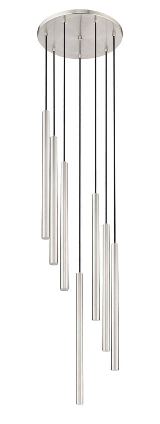 Z-Lite Forest 18" 7-Light LED-Integrated Brushed Nickel Steel Chandelier