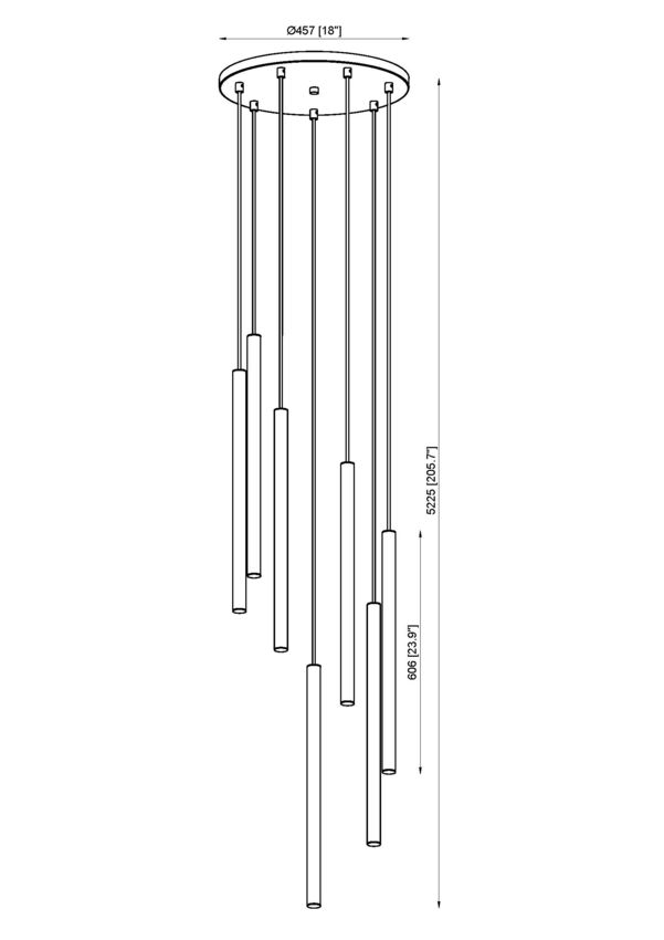 Z-Lite Forest 18" 7-Light LED-Integrated Brushed Nickel Steel Chandelier
