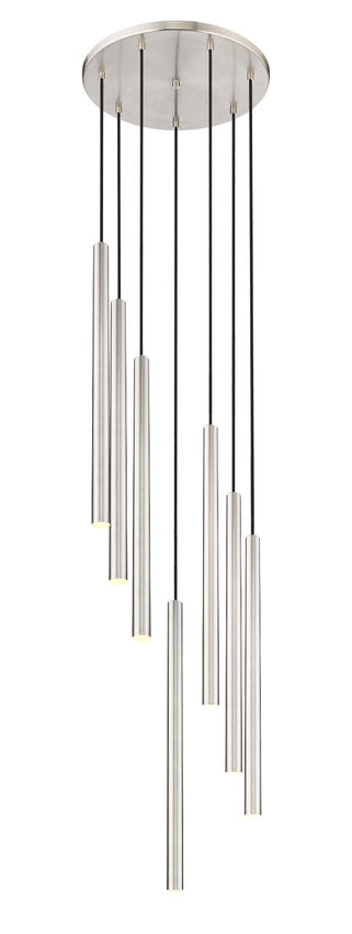 Z-Lite Forest 18" 7-Light LED-Integrated Brushed Nickel Steel Chandelier
