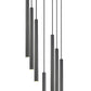 Z-Lite Forest 18" 7-Light LED-Integrated Matte Black Steel Chandelier