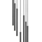 Z-Lite Forest 18" 7-Light LED-Integrated Matte Black Steel Chandelier