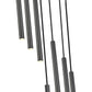 Z-Lite Forest 18" 7-Light LED-Integrated Matte Black Steel Chandelier