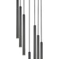 Z-Lite Forest 18" 7-Light LED-Integrated Matte Black Steel Chandelier