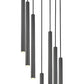 Z-Lite Forest 18" 7-Light LED-Integrated Matte Black Steel Chandelier