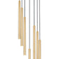 Z-Lite Forest 18" 7-Light LED-Integrated Modern Gold Steel Chandelier