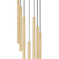 Z-Lite Forest 18" 7-Light LED-Integrated Modern Gold Steel Chandelier