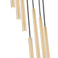 Z-Lite Forest 18" 7-Light LED-Integrated Modern Gold Steel Chandelier
