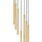 Z-Lite Forest 18" 7-Light LED-Integrated Modern Gold Steel Chandelier