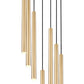 Z-Lite Forest 18" 7-Light LED-Integrated Modern Gold Steel Chandelier