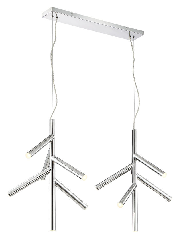 Z-Lite Forest 20" 12-Light LED Chrome Steel Pendant Light