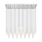 Z-Lite Forest 23-Light LED-Integrated Brushed Nickel Steel Linear Chandelier